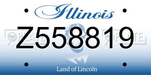 Z558819 Illinois License Plate