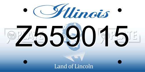 Z559015 Illinois License Plate