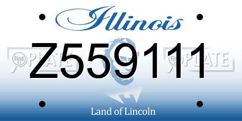 Z559111 Illinois License Plate