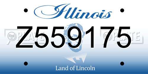 Z559175 Illinois License Plate