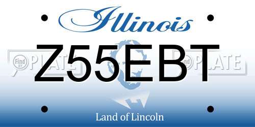 Z55EBT Illinois License Plate