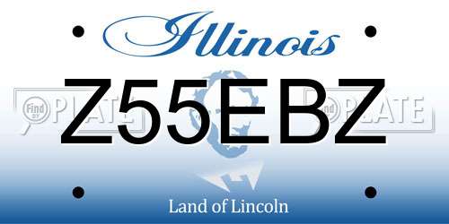 Z55EBZ Illinois License Plate