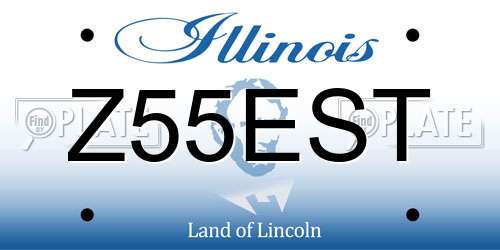 Z55EST Illinois License Plate