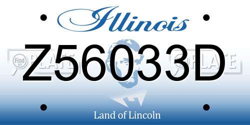 Z56033D Illinois License Plate