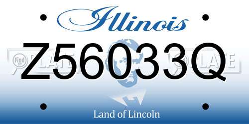 Z56033Q Illinois License Plate
