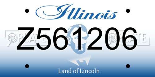 Z561206 Illinois License Plate