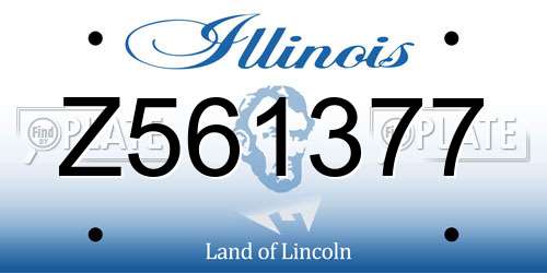 Z561377 Illinois License Plate