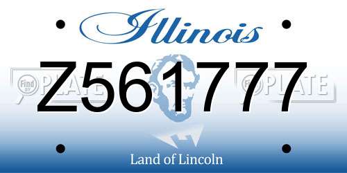 Z561777 Illinois License Plate