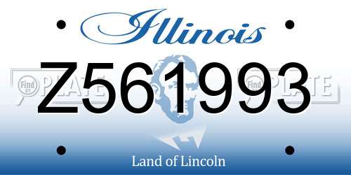 Z561993 Illinois License Plate