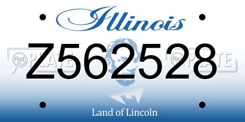 Z562528 Illinois License Plate