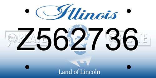 Z562736 Illinois License Plate
