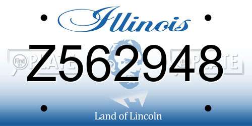 Z562948 Illinois License Plate