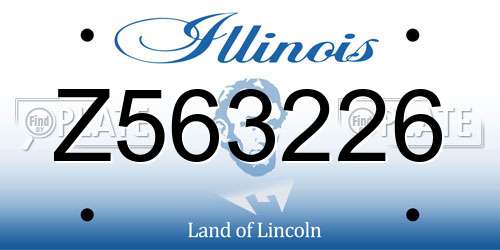 Z563226 Illinois License Plate