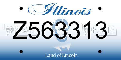 Z563313 Illinois License Plate