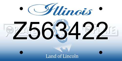 Z563422 Illinois License Plate