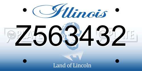 Z563432 Illinois License Plate