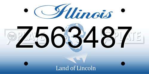 Z563487 Illinois License Plate