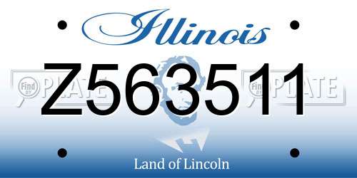 Z563511 Illinois License Plate