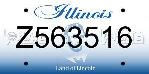 Z563516 Illinois License Plate