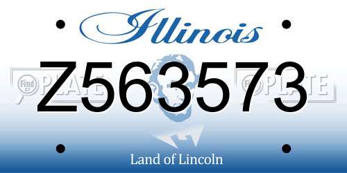 Z563573 Illinois License Plate