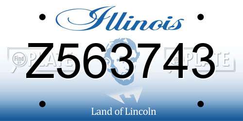 Z563743 Illinois License Plate