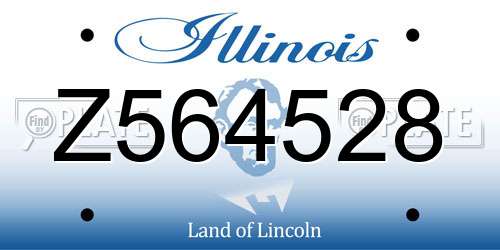 Z564528 Illinois License Plate