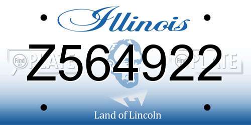 Z564922 Illinois License Plate