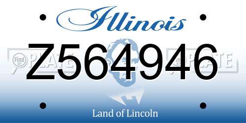 Z564946 Illinois License Plate