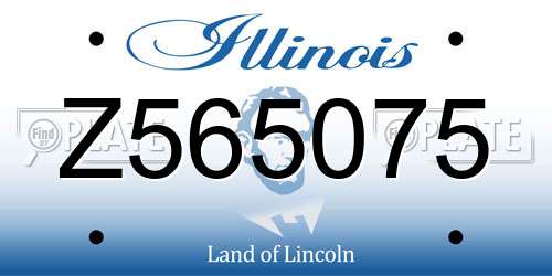 Z565075 Illinois License Plate