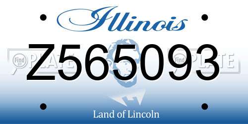 Z565093 Illinois License Plate
