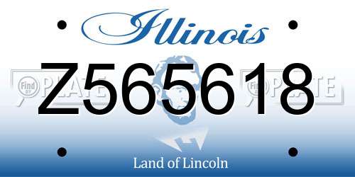 Z565618 Illinois License Plate