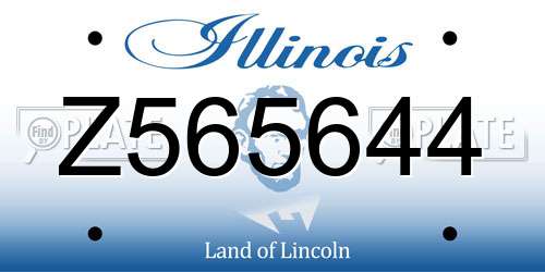 Z565644 Illinois License Plate