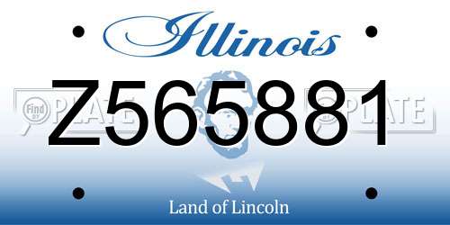 Z565881 Illinois License Plate