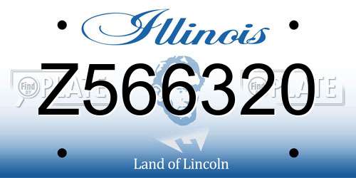 Z566320 Illinois License Plate