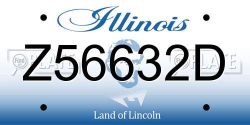 Z56632D Illinois License Plate