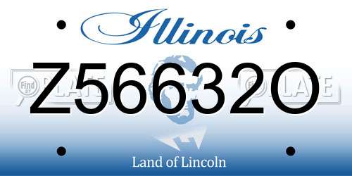 Z56632O Illinois License Plate