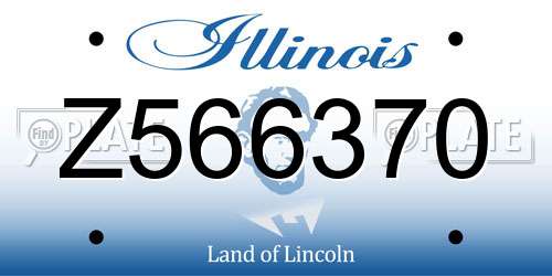 Z566370 Illinois License Plate