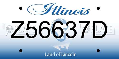 Z56637D Illinois License Plate