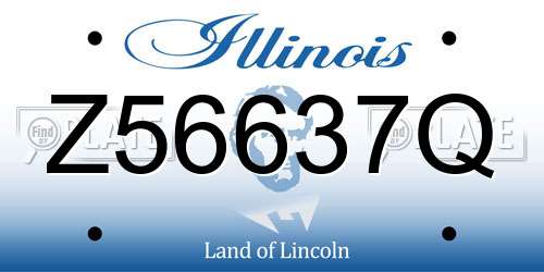 Z56637Q Illinois License Plate