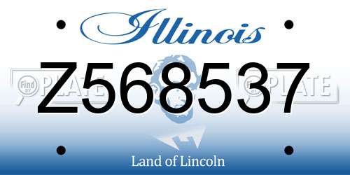 Z568537 Illinois License Plate