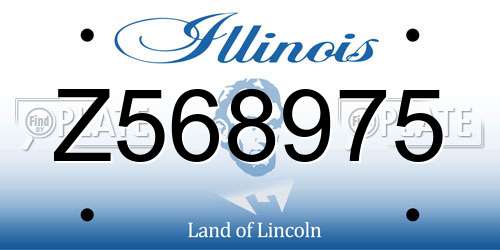 Z568975 Illinois License Plate