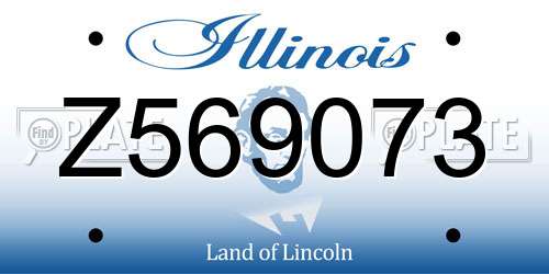 Z569073 Illinois License Plate