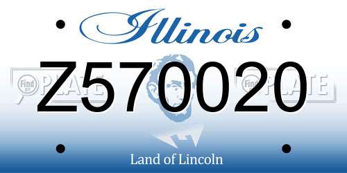 Z570020 Illinois License Plate