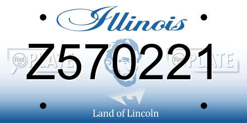 Z570221 Illinois License Plate