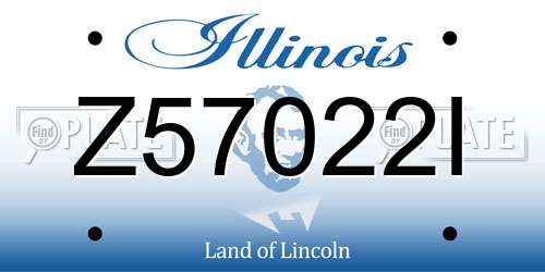 Z57022I Illinois License Plate