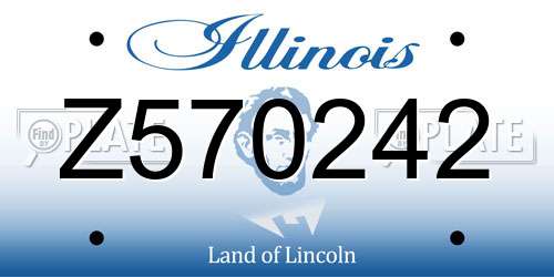 Z570242 Illinois License Plate