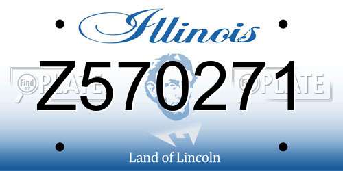 Z570271 Illinois License Plate