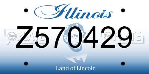 Z570429 Illinois License Plate