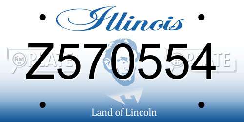 Z570554 Illinois License Plate