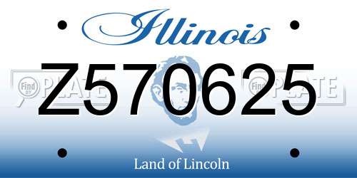 Z570625 Illinois License Plate